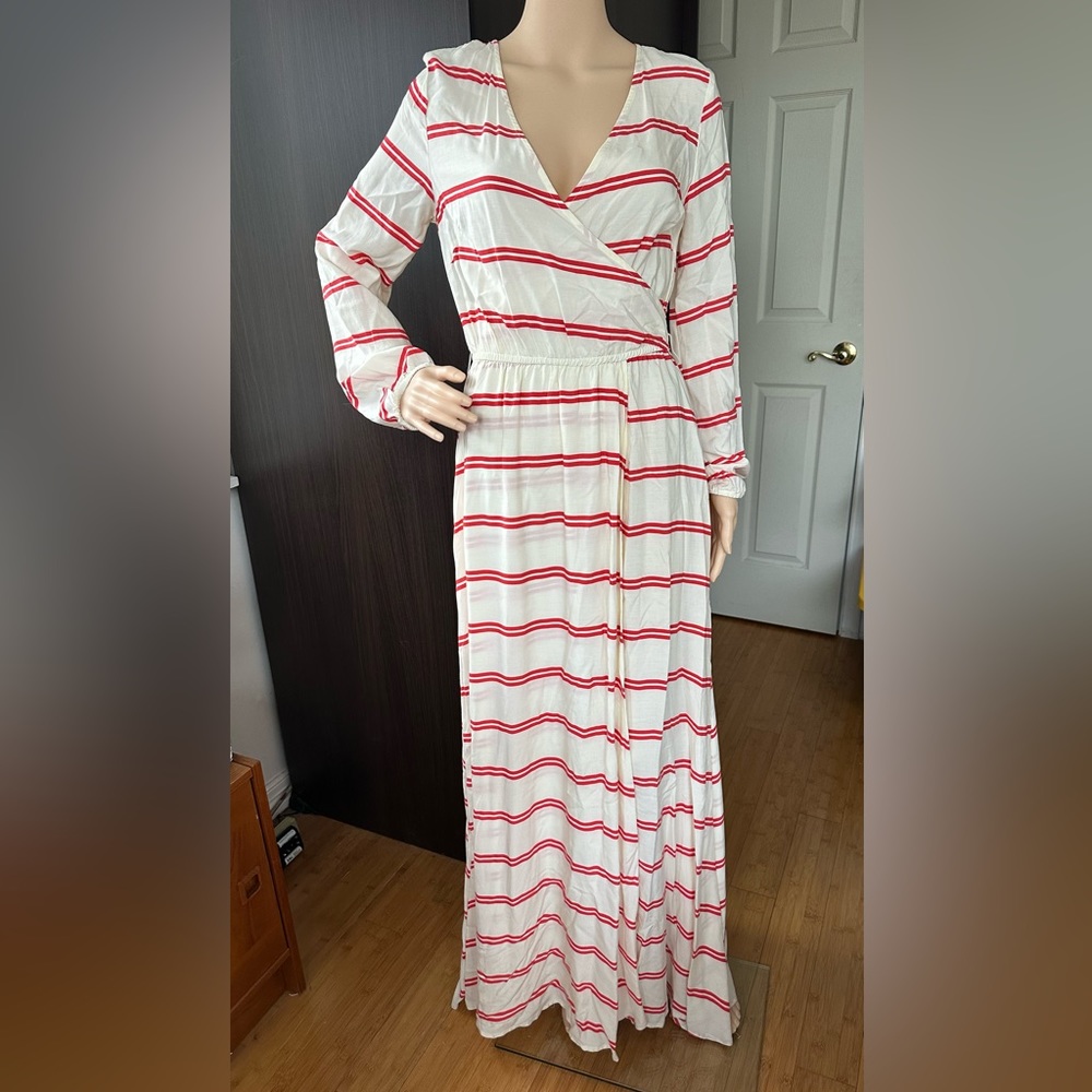 Catherine  Malandrino faux wrap maxi cover up dress size 10